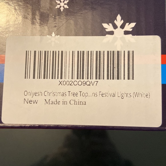 White Christmas tree topper. LED. - Picture 2 of 5